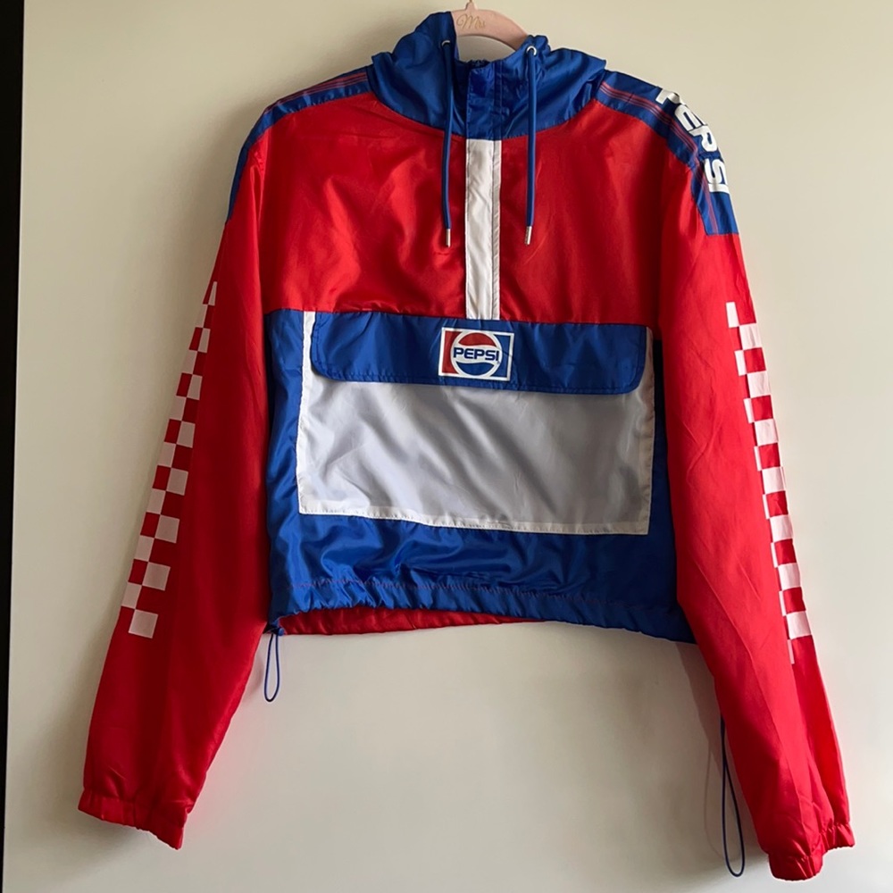 Pepsi Crop Wind Breaker Jacket NWT